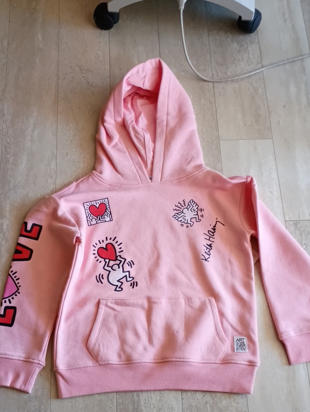 Kids Keith Haring Pink Hoodie Sweatshirt